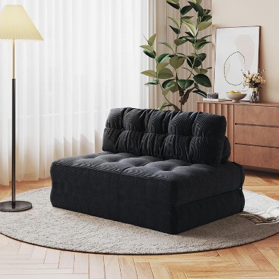 Gaomon Folding Sofa Bed, Futon Sofa Bed, Floor Folding Couch, Convertible Sleeper Chair with Pillow Foldable Mattress Back Support