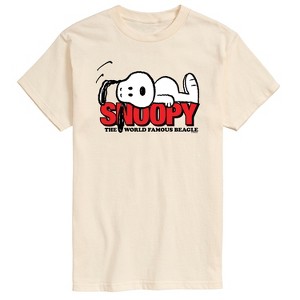 Men's - Peanuts - Snoopy Laying -Men's Short Sleeve Graphic T-Shirt Short Sleeve Graphic T-Shirt - 1 of 4