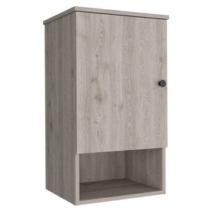 SEVOBAL Bathroom Storage Cabinets Wall Mounted Single Door Medicine Cabinet with Multiple Shelves for Bathroom, Light Gray, 13.8"*16.2"*28.5" - 1 of 4