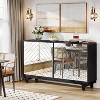 Tribesigns 59" Sideboard Buffet Cabinet, Kitchen Storage Cabinet with 4 Acrylic Mirror Doors for Living Room, Dining Room, Entryway - image 4 of 4