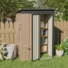 Mlmh & Kngwa 67.6"H Pent Roof Metal Garden Shed - 2 of 4