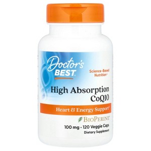 Doctor's Best High Absorption CoQ10 with BioPerine Vegetarian Capsules, Dietary Supplements - 1 of 3