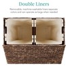 Best Choice Products Large Natural Water Hyacinth Double Laundry Hamper Basket w/ 2 Liner Bags, Handles - 3 of 4