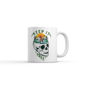 Crazy Dog T-Shirts Keep It Free Fishing Mug Funny Sarcastic Fish Graphic Novelty Coffee Cup-11oz - 1 of 4