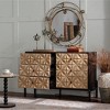 6-Drawer Dresser 2-Drawer Console Table Storage Cabinet Buffet Accent Cabinet Sideboard with 3D Geometric Pattern - ModernLuxe - 2 of 4
