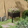 Maggift Planters Raised Garden Bed with Legs Self-Watering Planter Box Raised Bed to Grow Flowers Vegetables, Brown, 15.75"*15.75"*17.25" - 2 of 4