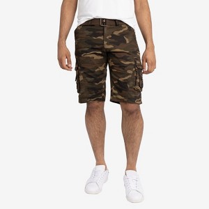 X RAY Men's Belted 12.5" Inseam Knee Length Cargo Shorts (Big & Tall) - 1 of 4