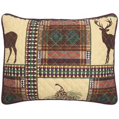 The Lakeside Collection Wild Beauty Lodge Quilt Ensemble - Standard Sham 1 Pieces