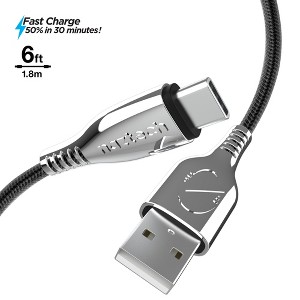 Naztech TITANIUM USB to USB-C Braided Cable - 1 of 4