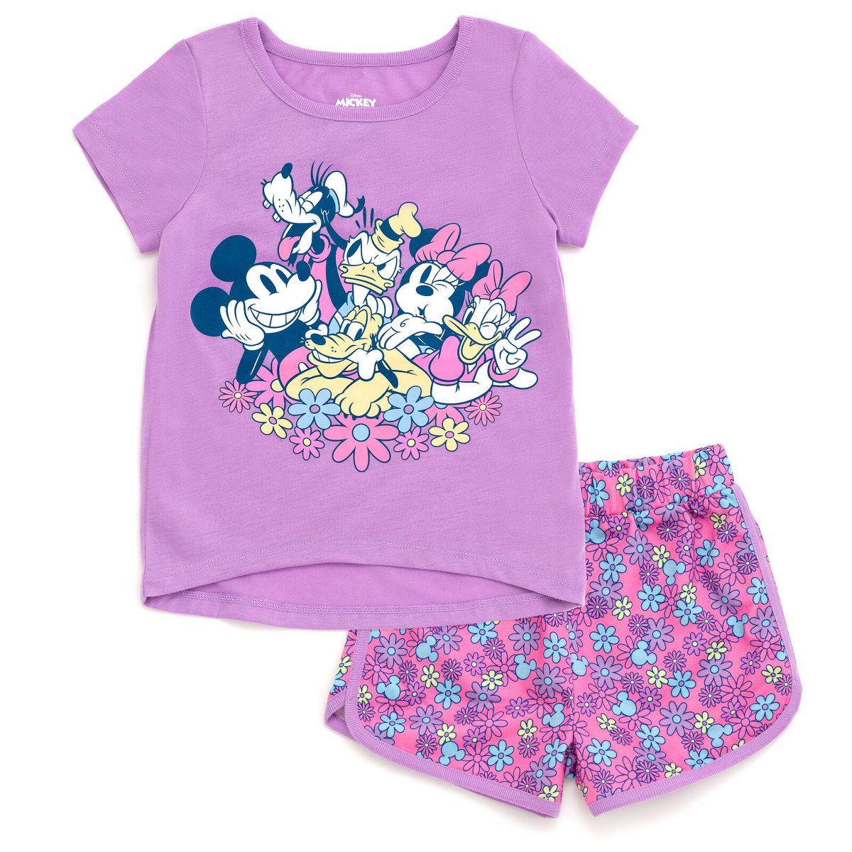 Disney Toddler Girls' T-Shirt and French Terry Dolphin Shorts Set - thumbnail 6