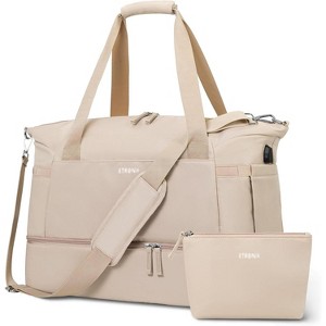 Gym Bag for Women, Personal Item Travel Bag, Shoe Compartment, Wet Pocket & USB Port - 1 of 4