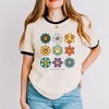 Simply Sage Market S.W.Smiley Flowers Stacked Ringer Tee - 2 of 4