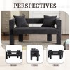 Modern Chenille Loveseat Sofa , Comfy Upholstered 2-Seater Sofa, Small Loveseat Accent Couch for Living Bedroom Leisure Areas - 2 of 4