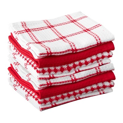 T-fal Coordinating Flat Waffle Weave Dish Cloth  Eight Pack