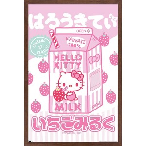 Trends International Hello Kitty and Friends - Kawaii Milk Framed Wall Poster Prints - 1 of 4