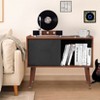 Record Player Stand with Charging Station and USB Ports - Holds Up to 300 Albums, Large Vinyl Record Storage Cabinet, Turntable Stand, End Table - 2 of 4