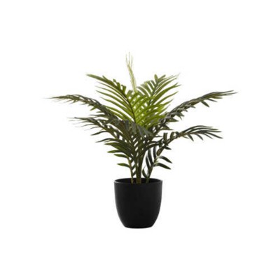 Maggift Artificial Plant Palm Indoor Faux Plant with Black Pot for Indoor Walkway Entryway Decor Real Touch Decorative, Green, 23"*21"*20"