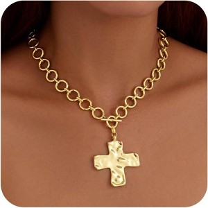 SmallRig Small Cross Pendant Necklace Gold Silver Plated Waterproof Christian Faith Jewelry - 1 of 4