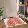Machine Washable Area Rug Low Pile Vintage Ultra-Thin Non Slip Non Shedding Rugs Stain Resistant Foldable Indoor Carpet for Living Room Bedroom - 3 of 4