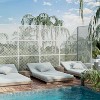 Wooakway 47" x 72" Black Metal Garden Trellis Privacy Screen Indoor Outdoor Room Divider Lattice Panel - 2 of 4