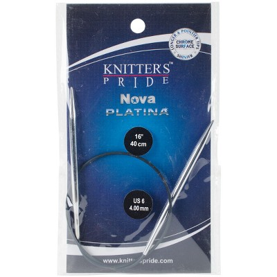 Knitter's Pride-Nova Platina Fixed Circular Needles 16"-Size 6/4mm