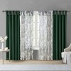 PAGED Curtains Twist Tab Lined Window Curtain Total Blackout Panel Privacy Assured for Bedroom, Living Room, L95, Green - 4 of 4