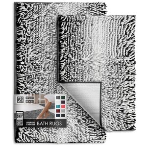 Hearth & Harbor Bathroom Rugs, Machine Washable Chenille Bath Mat for Bathroom - 1 of 4