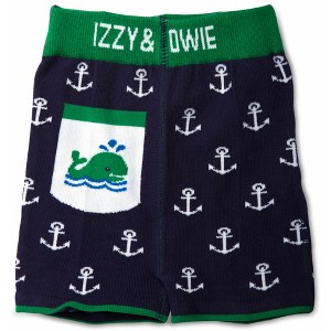 Pavilion Gift Company - Blue and Green Whale - 12-24 Months Baby Shorts - Shorts - 1 of 4