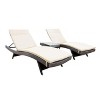 Salem 3pc Gray Wicker Lounge and Coffee Table - Beige - Christopher Knight Home - 2 of 4
