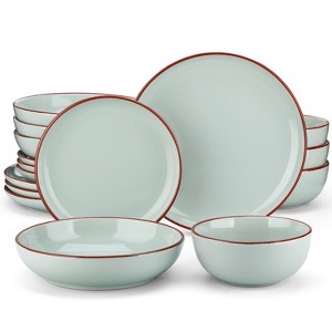 vancasso 16-Piecee Stoneware Dinnerware Set , Including Dinner/Dessert Plates/Soup plate and Bowls, For 4 People - 1 of 4