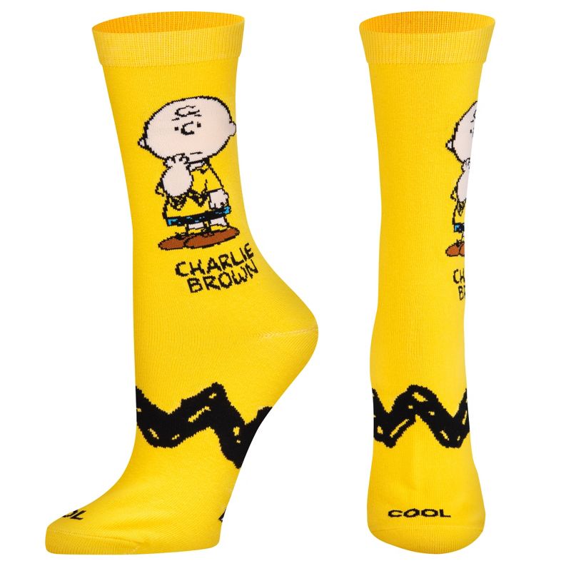 Cool Socks, Charlie Brown, Funny Novelty Socks, Medium, 2 of 6