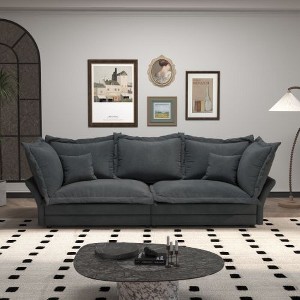 Kumasinova Modern Cloud Couches for Living Room, Upholstered Loveseat Sofa Bed with Multiple Large Soft Pillows, Convertible Sleeper Sofa - 1 of 4