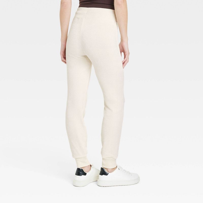 Women's Chenille Drawstring Jogger Pants with Ribbed Waistband and Cuffs - A New Day™, 2 of 3