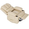 Leather Recliner Chair, Manual Recliner w/Comfortable Arms and Cup Holders for Living Room CF8011 - 2 of 4