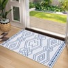 Area Rug Machine Washable Rug Non Slip Non Shedding Indoor Carpet Modern Geometric Low Pile Foldable Stain Resistant Rug for Bedroom Living Room - 2 of 4