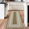 Modern Neutral Bordered Area Rugs, Washable Solid Geometric Carpet for Living Room Bedroom Dining Nursery Apartment Dorm Office Farmhouse Home Decor - 2 of 4