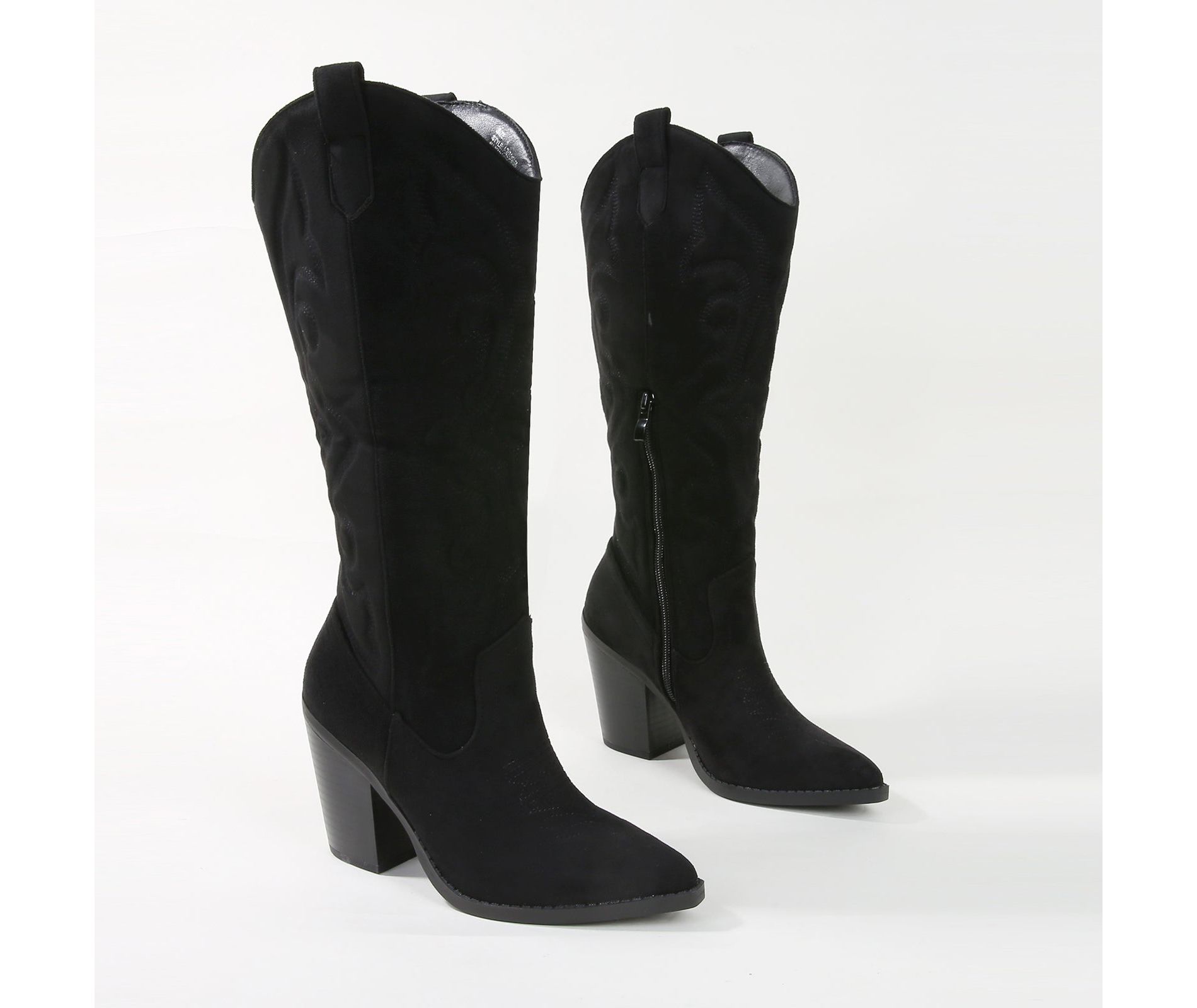 Berness Women's Arizona Western Mid-Calf Boots with Suede Finish
