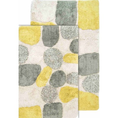 2pc Nylon Washable Bathroom Rug Set Yellow - Garland Rug : Target