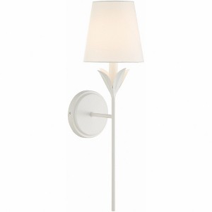 Crystorama Lighting Broche 1 - Light Sconce in  Matte White - 1 of 4