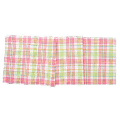 C&F Home 13" x 72" Palm Plaid Table Runner