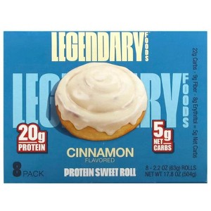 Legendary Foods, Protein Sweet Roll, Cinnamon, 8 Pack, 2.2 oz - 1 of 3