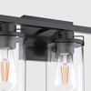DORESshop Industrial 3-Light Vanity Wall Lamp, Matte Black Finish with Clear Glass Shade, Perfect for Bathroom, Bedroom, and Dressing Mirror - 3 of 4