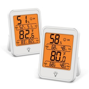 EAGLE PEAK Digital Hygrometer Indoor Thermometer Humidity Gauge with Temperature Humidity Monitor - 1 of 4