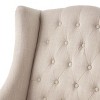 Modern Tufted Wooden Accent Chair Upholstered Club Chair for Bedroom and living room,beige-Christopher Knight Home - 4 of 4