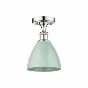 Plymouth Dome - 1 Light Semi-Flush Mount In Industrial Style-11.25 Inches Tall and 7.5 Inches Wide - 1 of 1