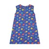 Ola! Otter A-Line dress - Fuzzy Fishes-Blue - 2 of 4