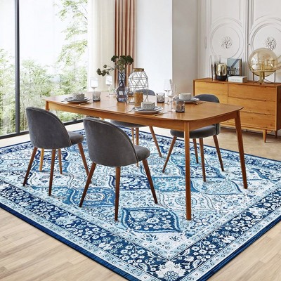 Garvee Trellis Area Rug, Washable Ultra-thin Soft Rugs, Non-slip Non Shedding Carpet