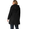 Agnes Orinda Women's Plus Size Elegant Single Breasted Detachable Hooded Trench Overcoats - 4 of 4