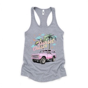Simply Sage Market Women's Sunset Chaser Jeep Graphic Racerback Tank - 1 of 3