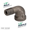 Pipe Decor 1/8 in. Black 90 Degree Street Elbow - 3 of 4